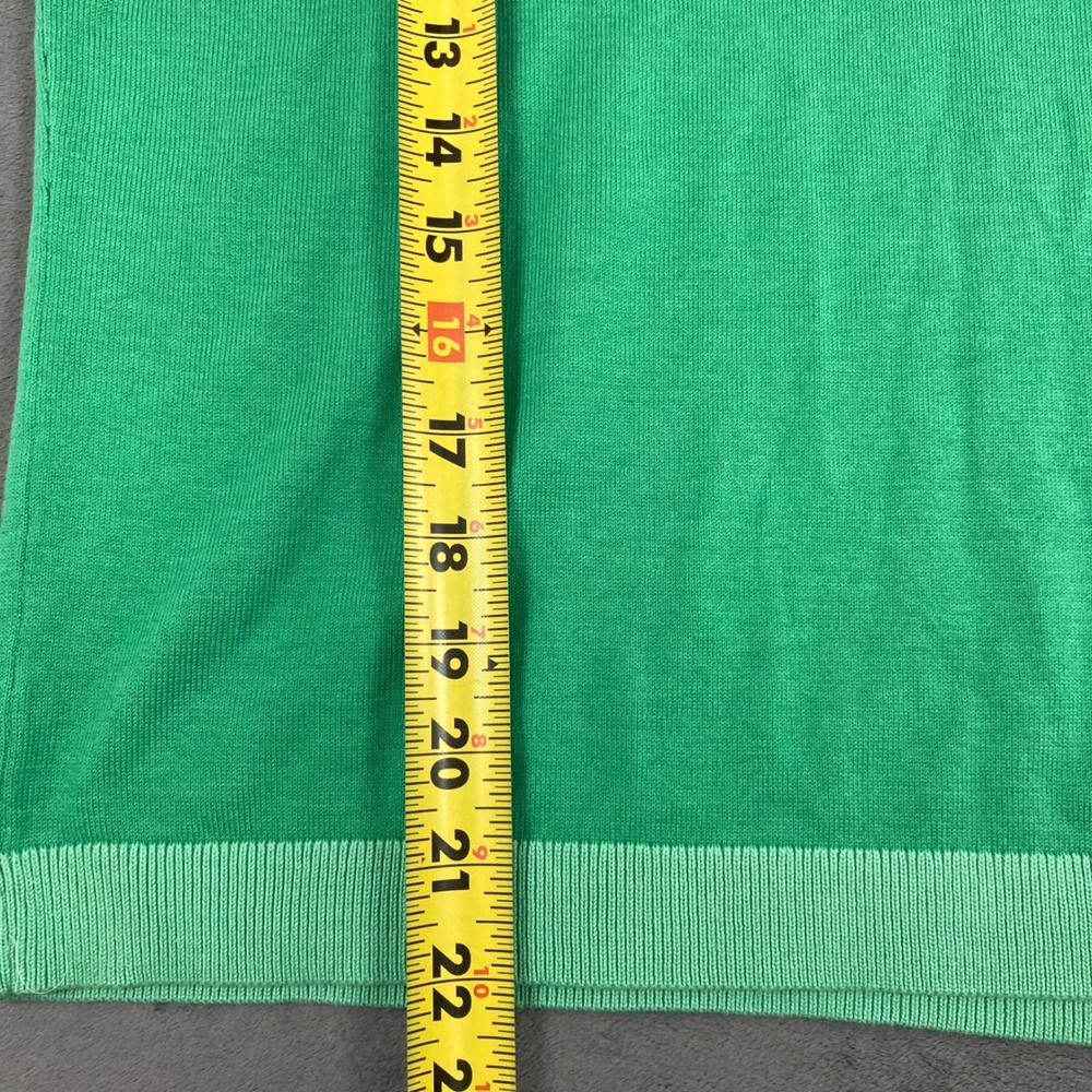 Talbots Green Cotton Tencel Blend Sleeveless Knit Shell Top Tank Medium - Picture 6 of 7